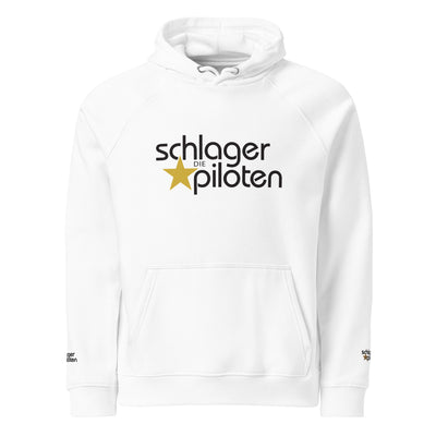 Die Schlagerpiloten Unisex Bio-Raglan-Hoodie weiß